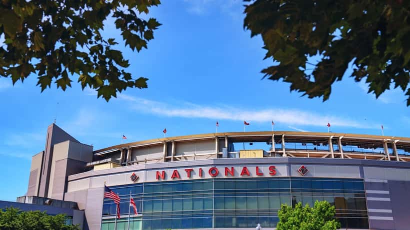 Vista aérea del Nationals Park en Washington D.C., estadio de los Washington Nationals en la MLB