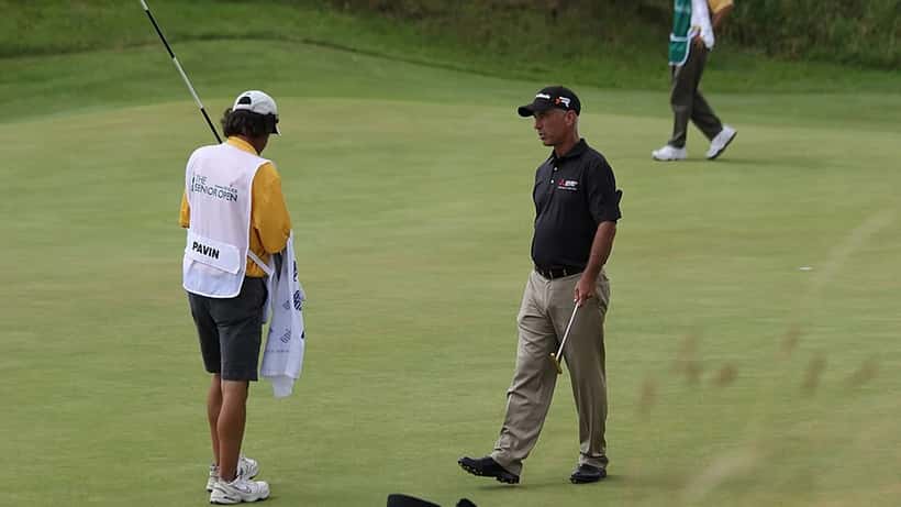 Corey Pavin on the fairway during a PGA Tour Champions event