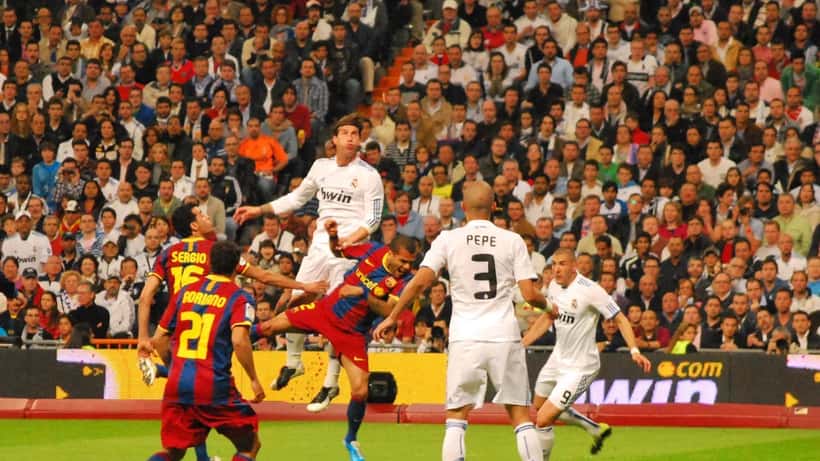 El Clásico Fußballspiel zwischen Barcelona und Real Madrid im Stadion