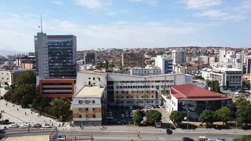 Kosovo government building and parliament in Pristina