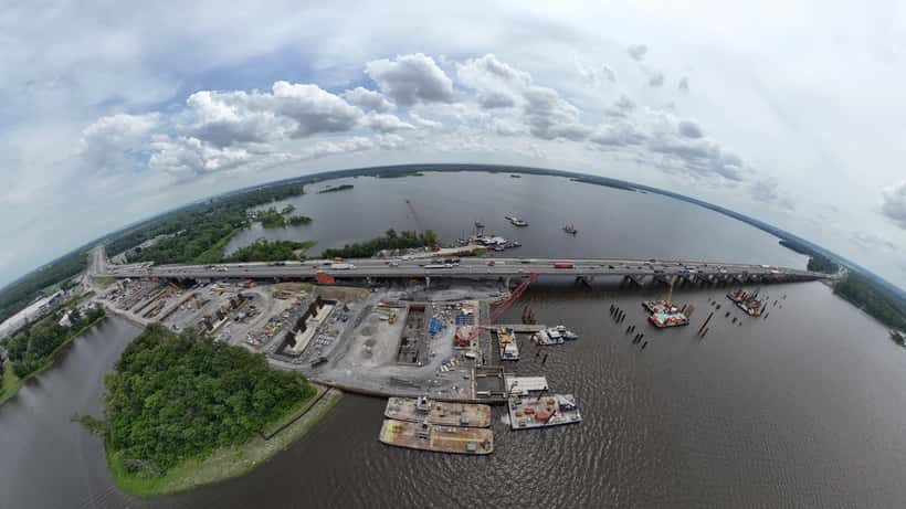 Construction du nouveau pont des Îles-aux-Tourtes sur l'autoroute 40, Québec 2026