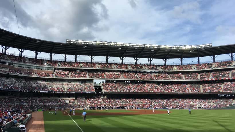 Baseball game action at Truist Park Atlanta Braves vs Washington Nationals August 2026