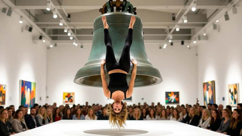 Performancekünstlerin in einer Kunstinstallation bei der Biennale Venedig 2026 – österreichische Kunst und Recht