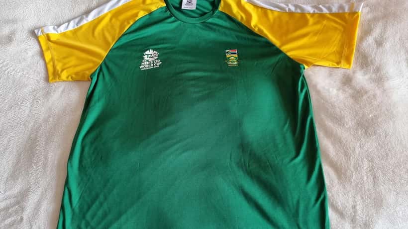 Cricket fan wearing team jersey at ICC T20 World Cup 2022 stadium