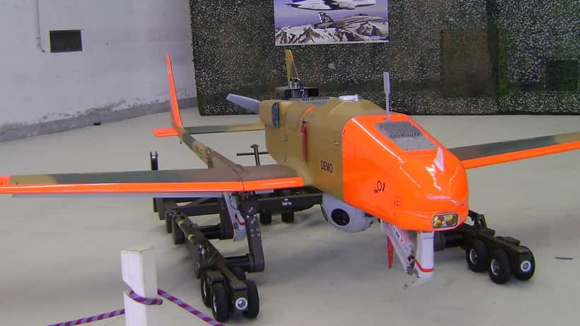 Drone militaire ADS 95 Ranger de l'armée suisse en vol de reconnaissance