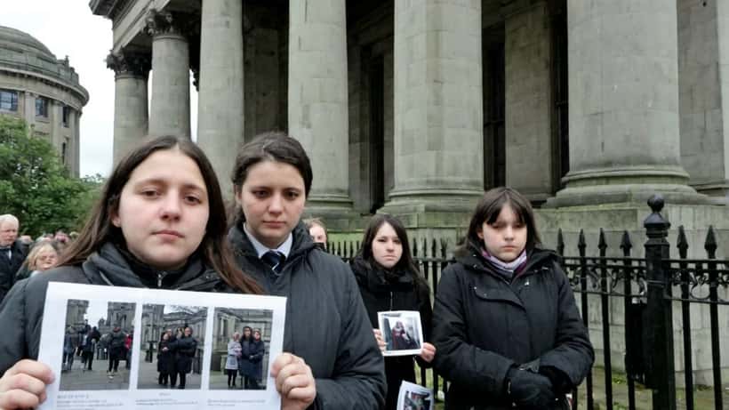 Supporters and legal advocates gathered outside a Liverpool court building following the publication of the Southport Inquiry Phase 1 report