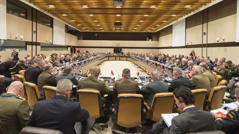 NATO leadership meeting at NATO Headquarters in Brussels