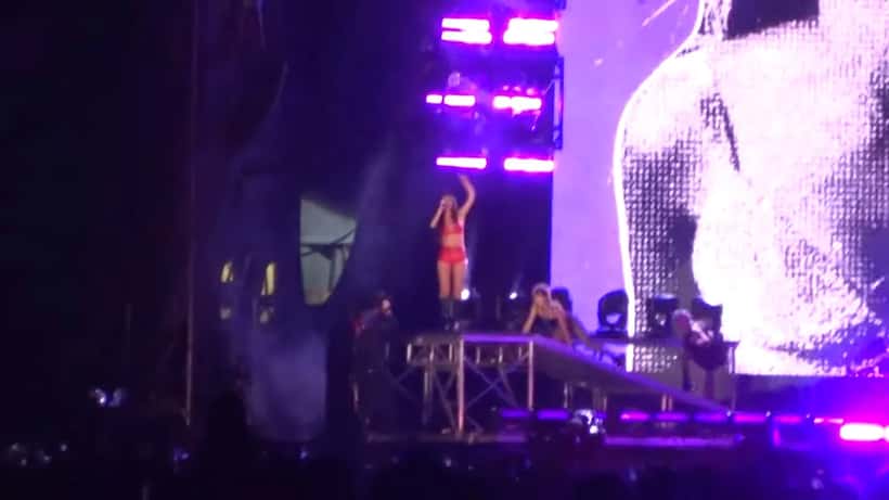 Olivia Rodrigo performing live on stage at Lollapalooza concert 2025