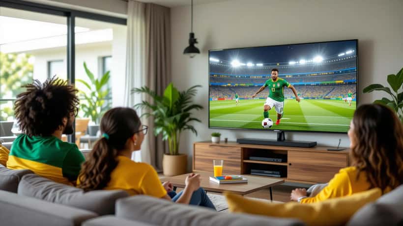Torcedores brasileiros assistindo ao jogo da Seleção em 2026 com dicas de especialistas da Expert Zoom
