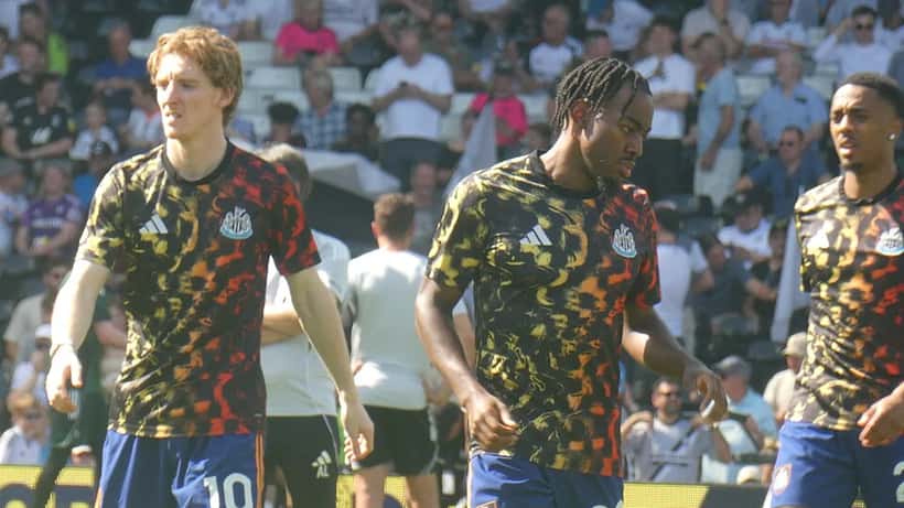 Anthony Elanga, Anthony Gordon og Joe Willock, Newcastle United, mai 2026