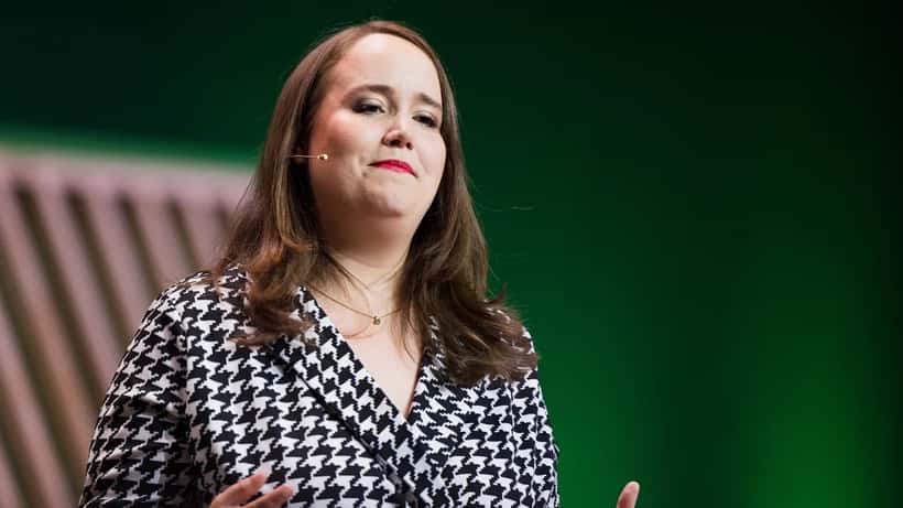 Ricarda Lang, Grünen-Politikerin, bei einer Veranstaltung 2024