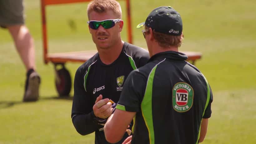 David Warner cricket player batting in Australia
