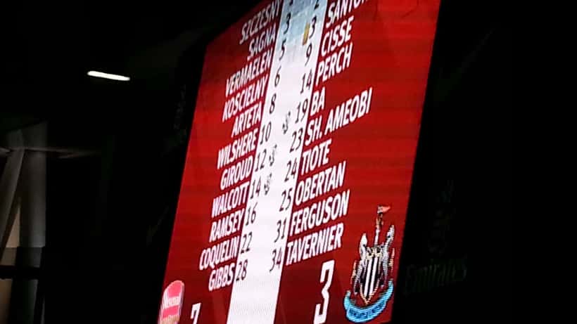 Arsenal vs Burnley Premier League match at Emirates Stadium