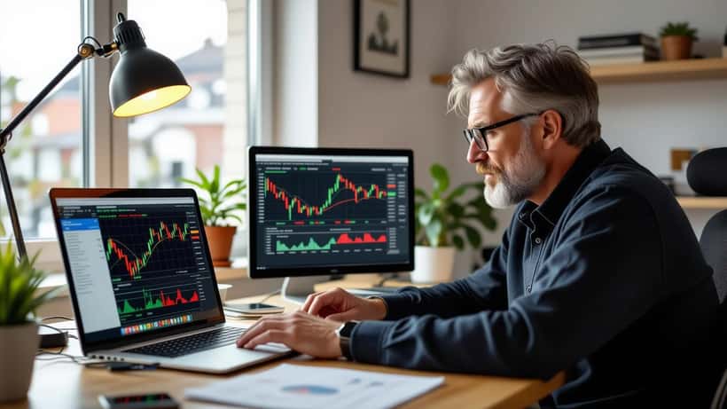Norsk investor følger Fed-rentebeslutning september 2026 på laptop i Oslo