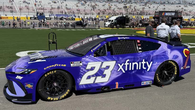 Bubba Wallace No. 23 NASCAR Cup Series car racing at Las Vegas Motor Speedway 2026