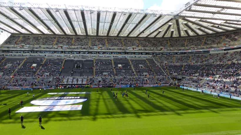 Newcastle United football match at St James Park stadium 2015