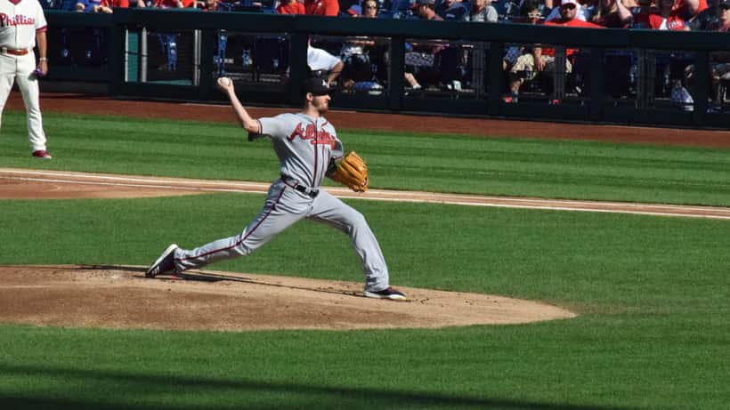 Kevin Gausman pitching on the mound during an MLB baseball game
