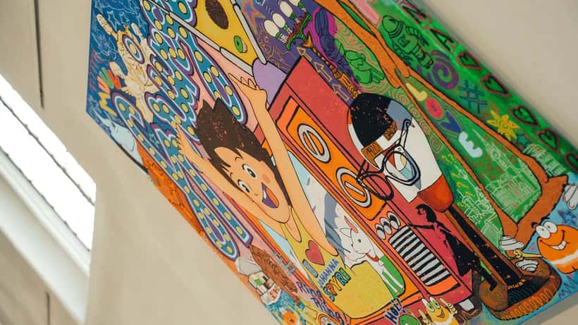 Illustration pop art colorée du personnage Heidi, référence à la nouvelle série SRF/RTL 2026