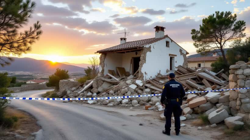Villa détruite par une explosion à Ghisonaccia, Haute-Corse, septembre 2026