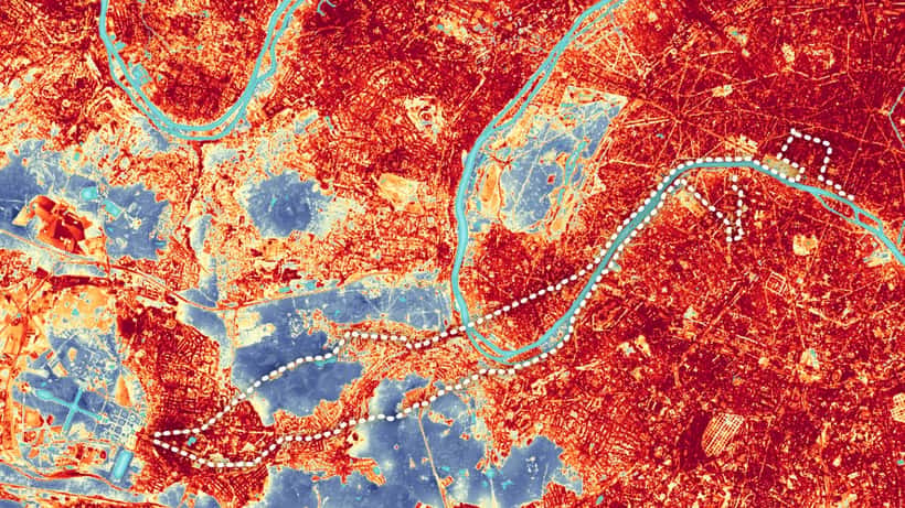 Satellitenbild zeigt Hitze über Europa