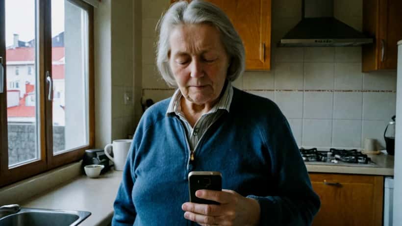 Kona skoðar eldri farsíma eftir 3G-lokun á Íslandi