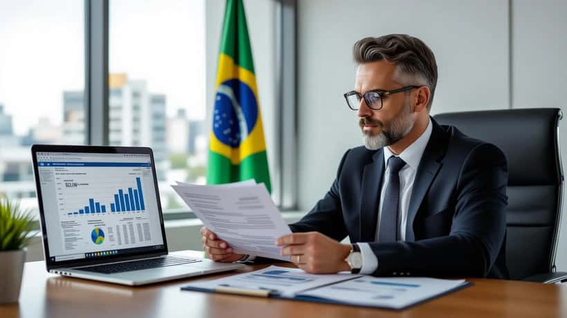 Consultor financeiro analisando declarações de bens eleitorais 2026 em Brasília