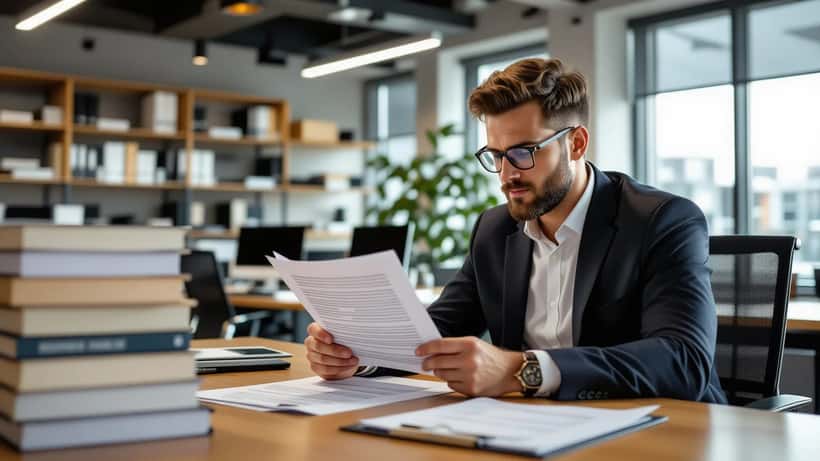 Canadian employment lawyer reviewing an independent contractor agreement in a Toronto law office