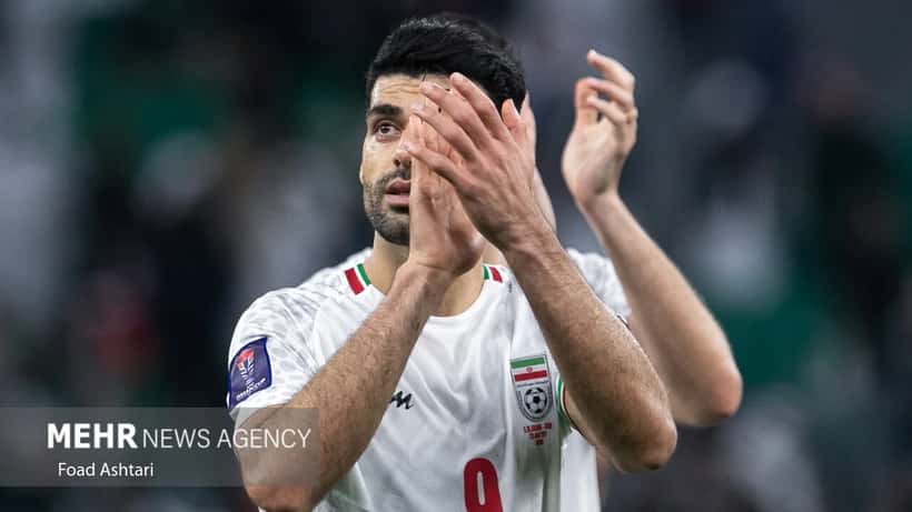Mehdi Taremi, star de l'équipe d'Iran, en action lors d'un match international de football
