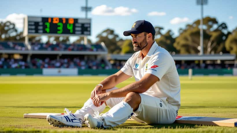 Australian cricketer recovering from knee injury on the field
