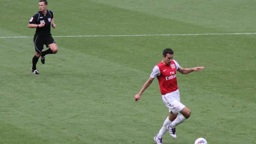 Robin van Persie als voetballer in actie op het veld