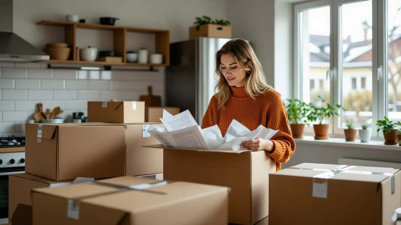 Leveranspaket och tulldokument som illustrerar EU:s nya tullavgift på småpaket från Kina