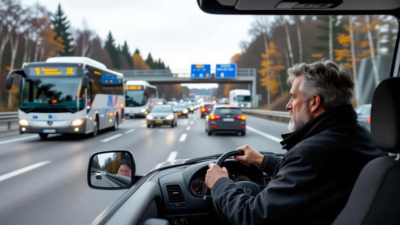 Yrkessjåfør i Oslo bykjøring eksponert for bensineksos og nitrogendioksid
