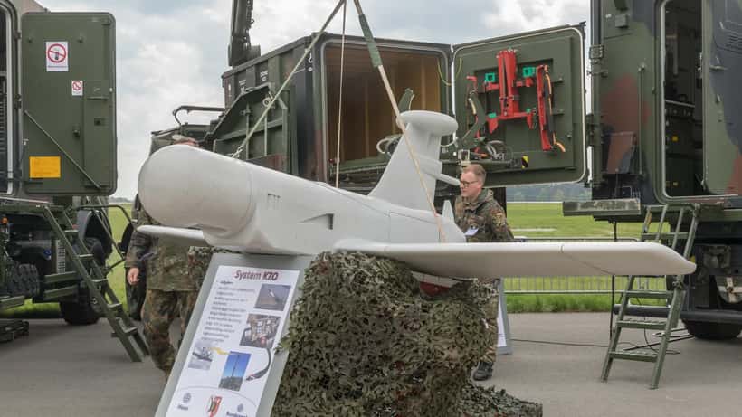 Rheinmetall KZO Drohne auf der ILA-Luftfahrtmesse