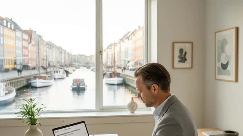 Dansk formuerådgiver gennemgår realkreditlån og rente i et Københavnsk kontor efter ECB-beslutning april 2026