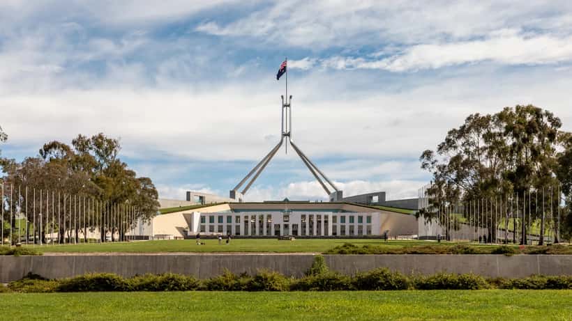 Parliament House Canberra Australia where the 2026 hate crime legislation was passed