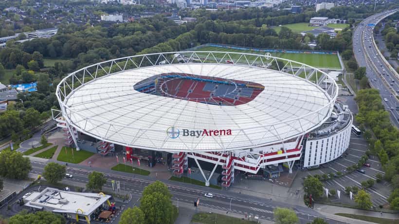 Estádio BayArena do Bayer Leverkusen em Leverkusen, Alemanha