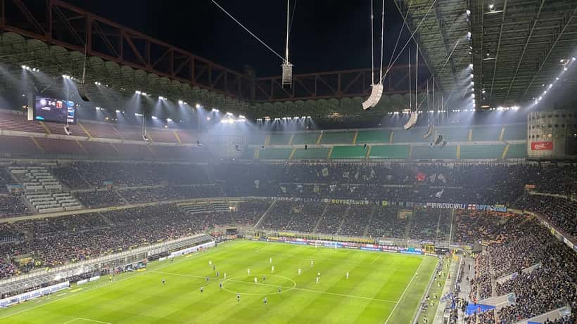 Vue intérieure du stade San Siro lors d'un match de l'Inter Milan
