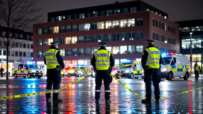 Polizei und Rettungsdienst im Großeinsatz nach Massenschlägerei in Essen