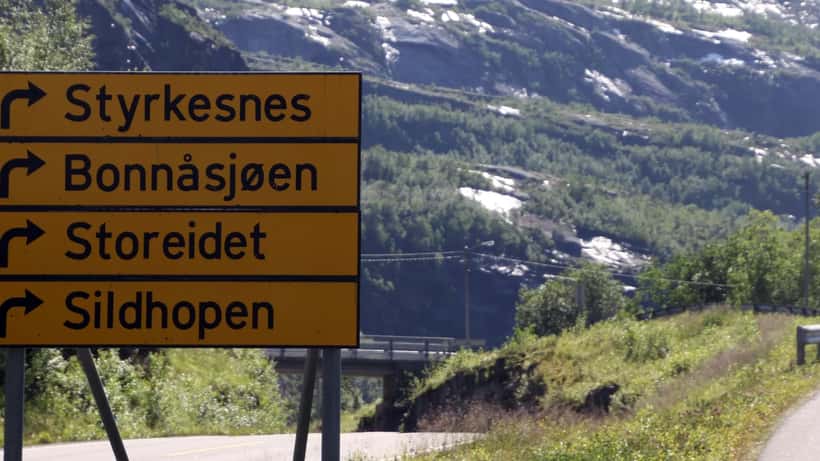 E6 motorvei mellom Bognes og Fauske i Nordland, Norge