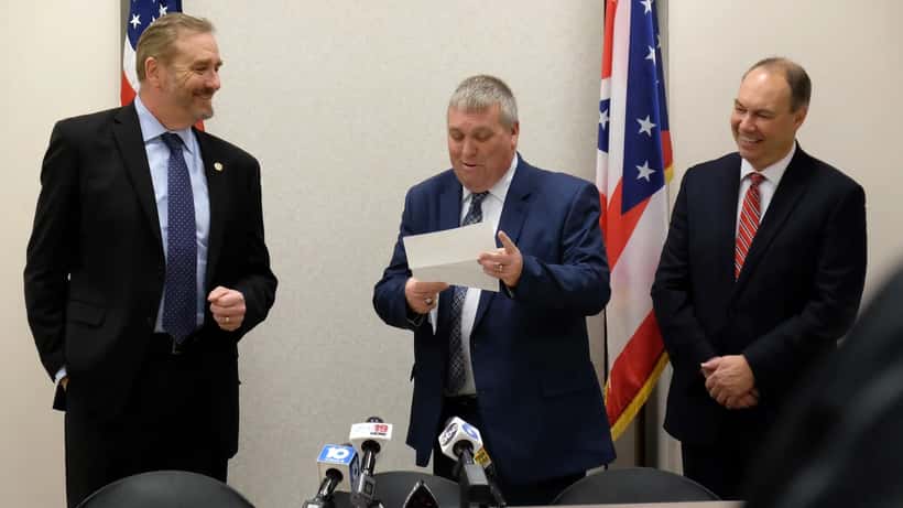 Ohio Attorney General Dave Yost at government building consumer protection law