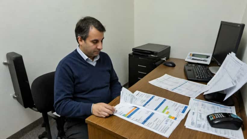 Conseiller financier expliquant la planification patrimoniale à un gagnant du Lotto Max dans un bureau de Montréal