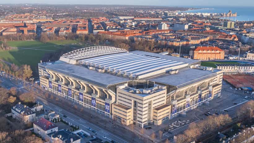Parken Stadion i København, hjemmebane for det danske landslaget