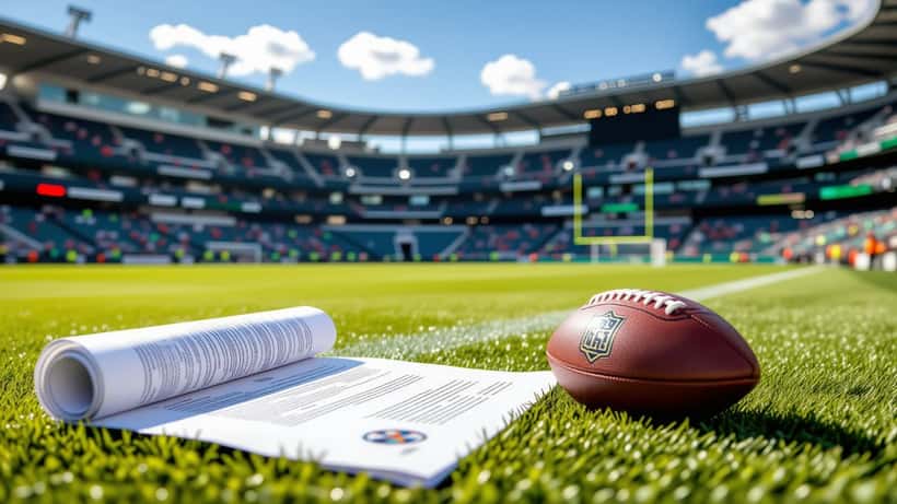 Fußballstadion bei St. Gallen gegen SCR Altach 2026 mit Vertragsdokumenten