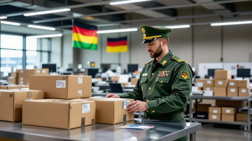 Zollbeamter prüft Päckchen aus Fernost — EU-Zollreform 2026