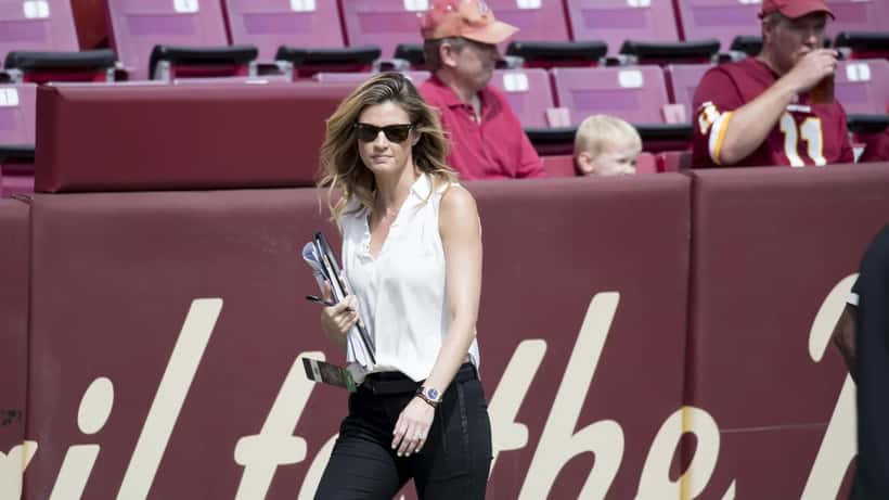Erin Andrews speaking at Women vs. Cancer awareness campaign, September 2026