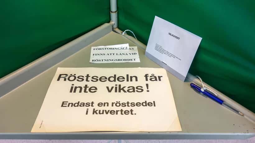 Grön valstuga vid svenska kommunalval 2024