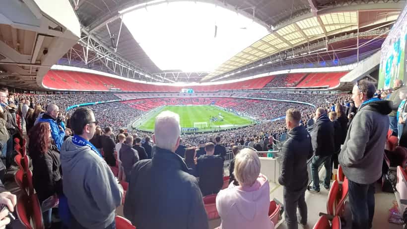 EFL play-off fans packed into Wembley Stadium for a League Two final