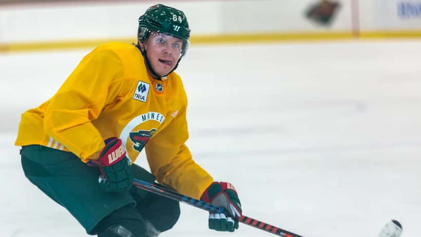 Mikael Granlund NHL forward at hockey practice representing veteran athlete contract and wealth management planning