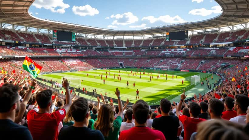 Torcedores no estádio durante partida entre Operário-PR e América-MG na Série B 2026