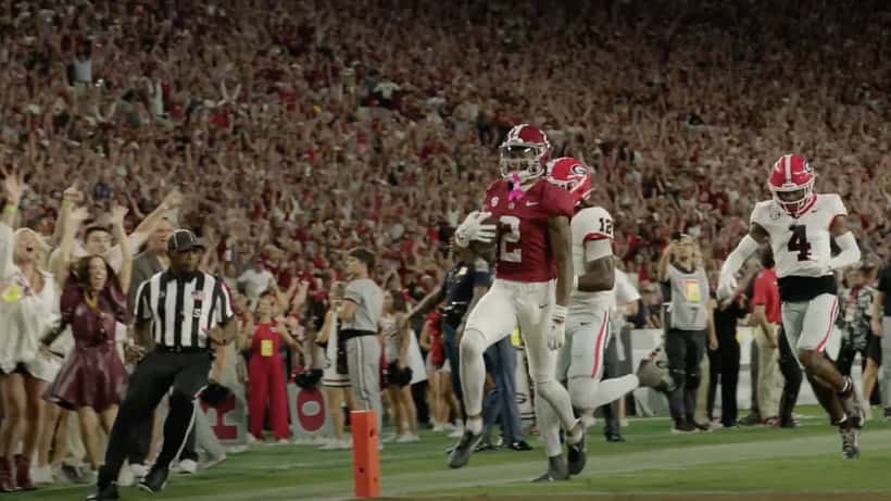 Ryan Williams Alabama Crimson Tide wide receiver scoring game-winning touchdown against Georgia